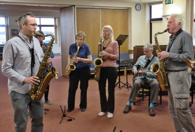 Students playing it the concert at Grafham